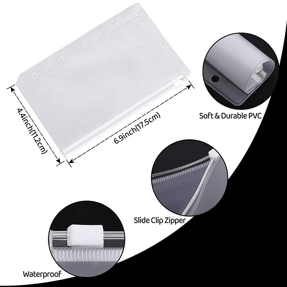 Cash Envelope Budget Binder, Used for Budget Expense Cash Manager Financial Management, With PU Case, Zipper Envelope B
