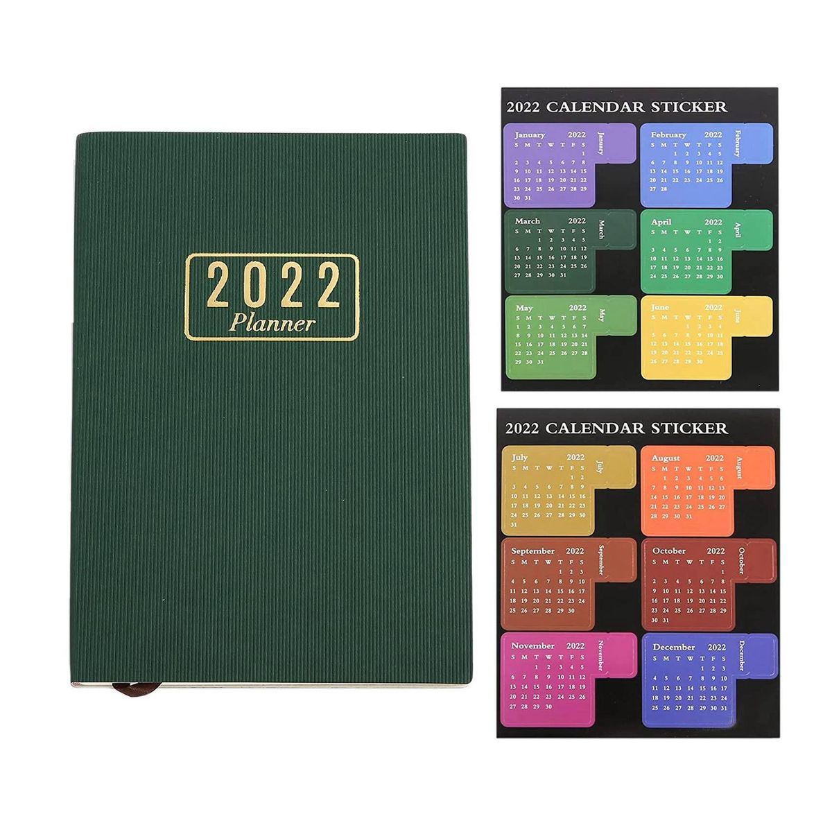2022 Planner Academic Weekly & Monthly Planner, Daily Planner with Calendar Stickers, Time Management Calendar Planner B