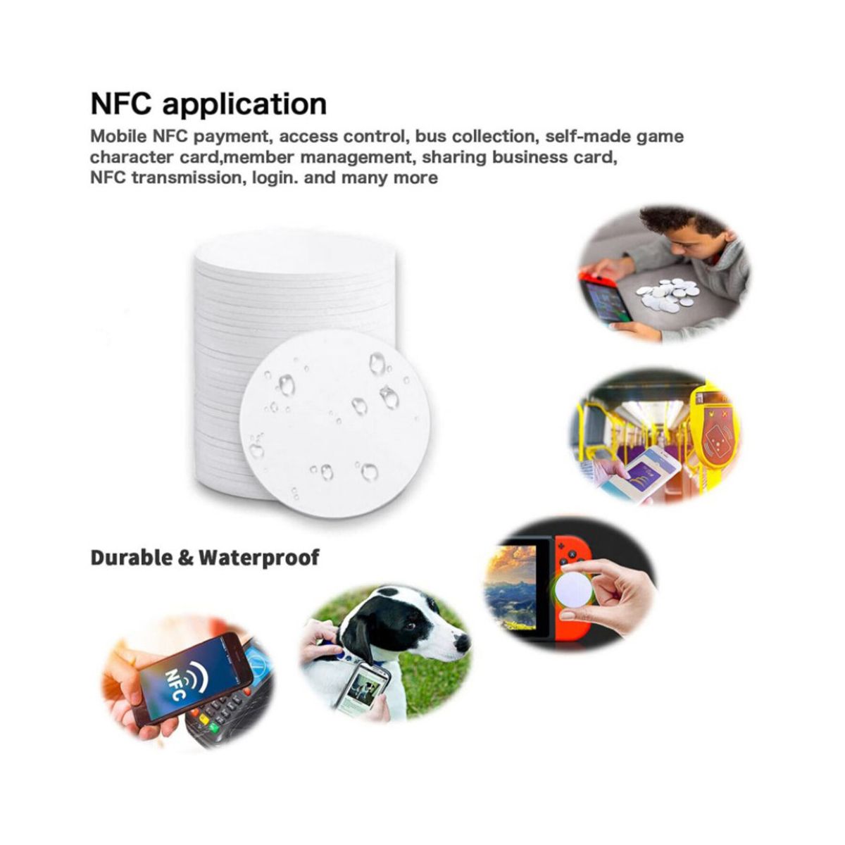 200Pcs/Set NFC 215 Cards PVC Coins Chip Phones Available