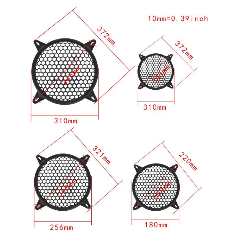 Universal Subwoofer Grill Grille 6" 8" 10" 12" Sub Woofer