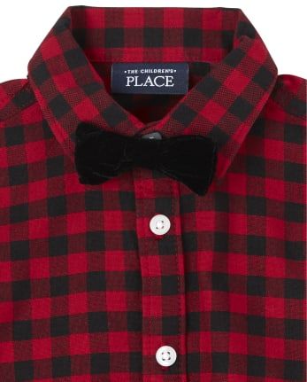 Boys Buffalo Plaid Oxford Outfit Set