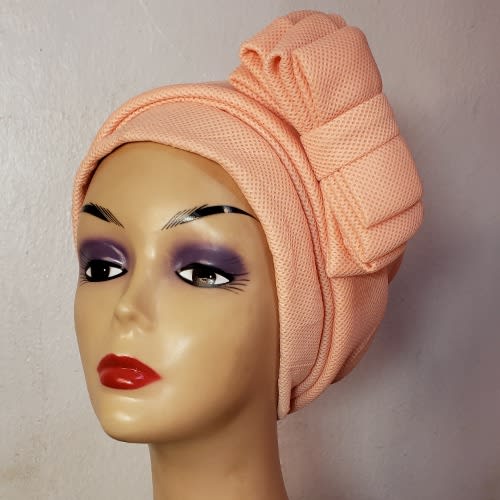 Turban Cap Peach