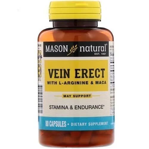 Vein Erect With L-arginine & Maca - Support Stamina & Endurance - 80caps