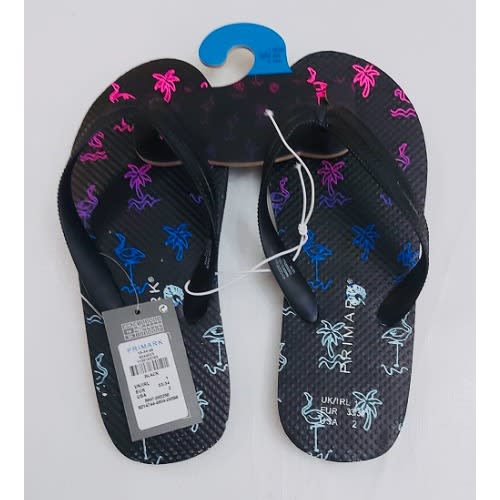 Black Prints Flip Flop