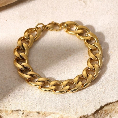 Men's Bold Cuban Bracelet - Gold