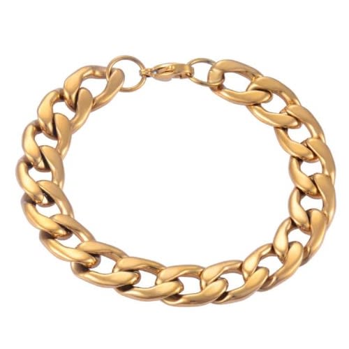 Men's Bold Cuban Bracelet - Gold