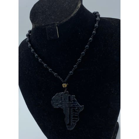 Beaded Men’s Dotted Necklace - Black