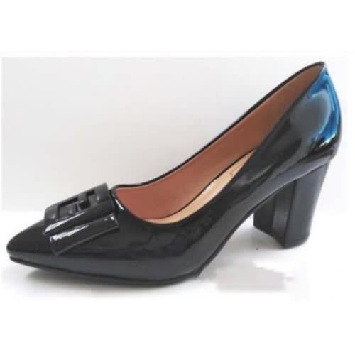 Female Block Heel Shoe - Black