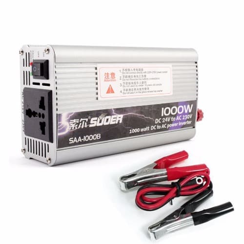 Power Inverter - AC Outlet 12V DC to 220V AC - 1000W