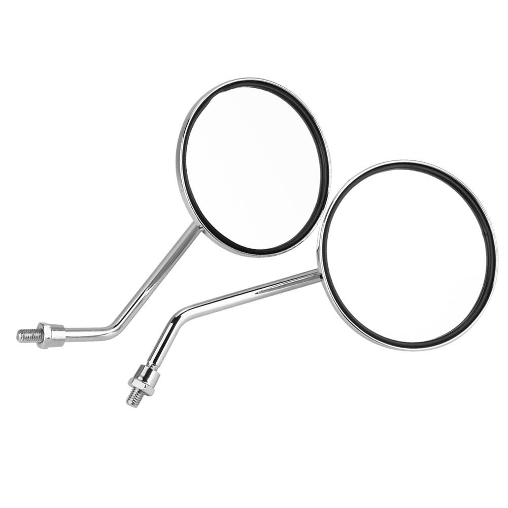 1 Pair 8mm Right And Left Side Motorcycle Rear View Mirror