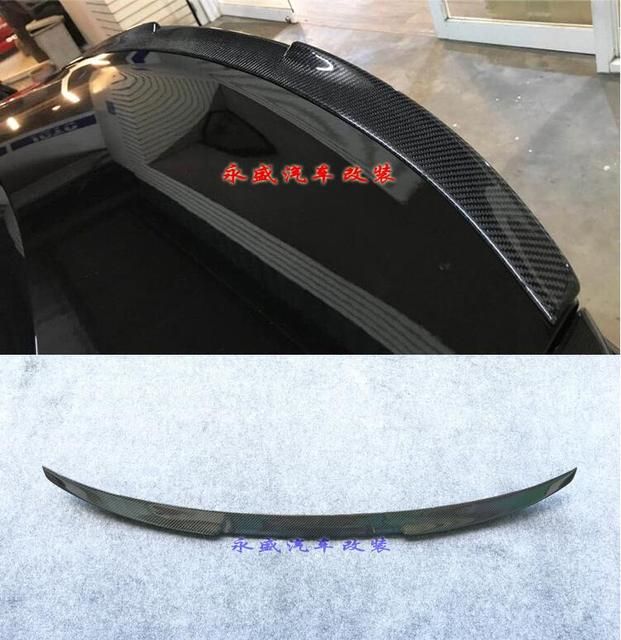 Carbon Fiber Rear Trunk Wing Spoiler Front Lip Side Skirt