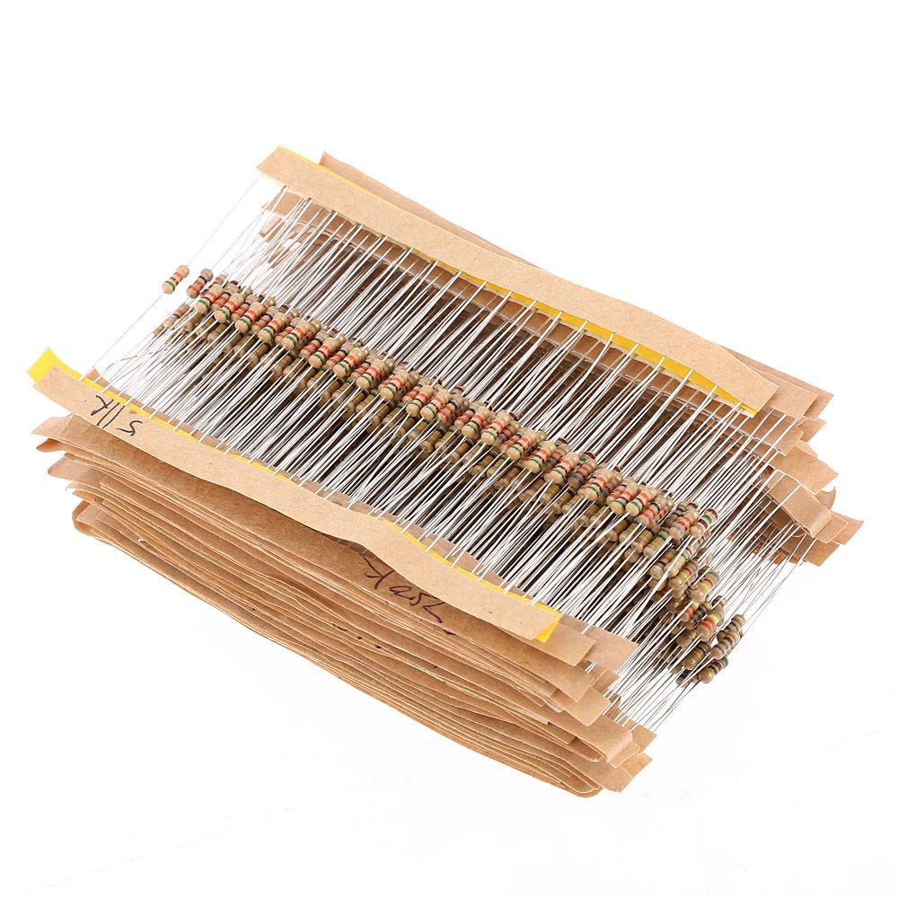 860pcs 1 Ohm-1M Ohm 1/4W Carbon Film Resistors Assortment