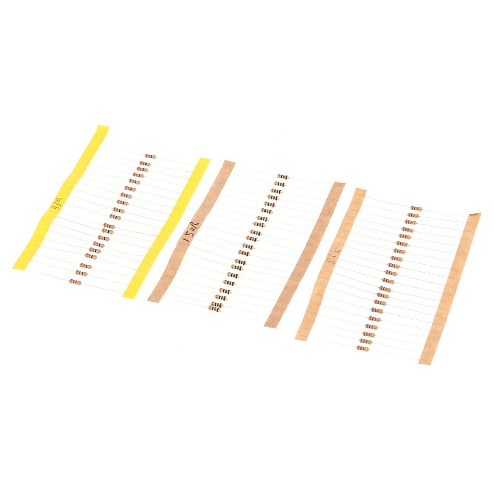 860pcs 1 Ohm-1M Ohm 1/4W Carbon Film Resistors Assortment
