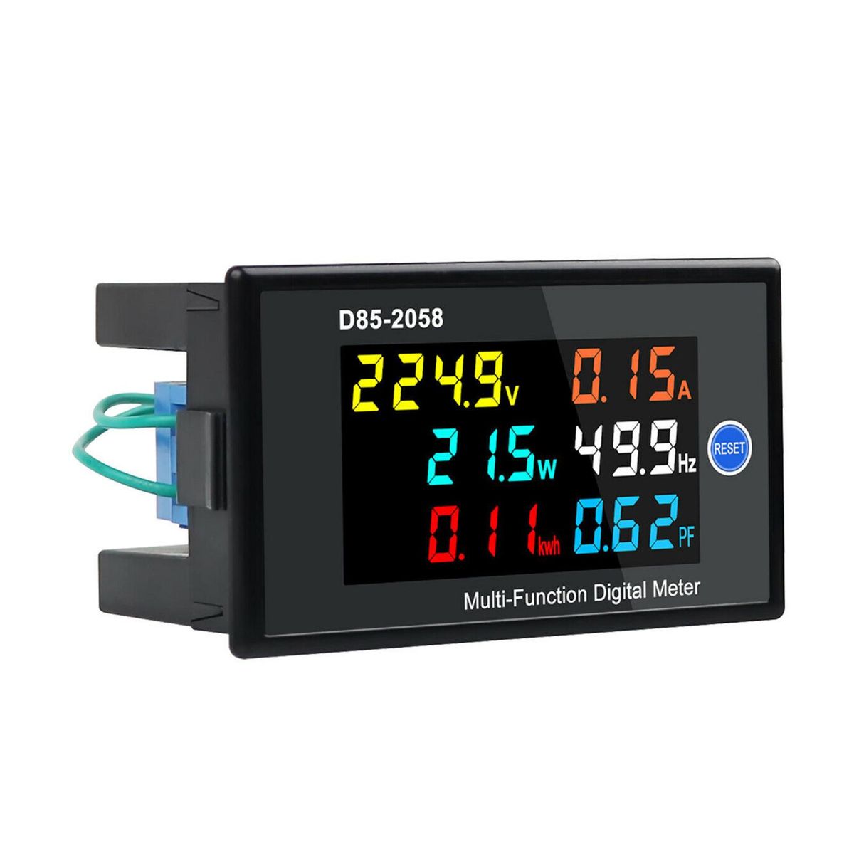 Multi-Function Single Phase Digital Meter LCD Display AC Voltage AC Current Power Frequency Electric Energy Power Factor Measurement Meter Monitor