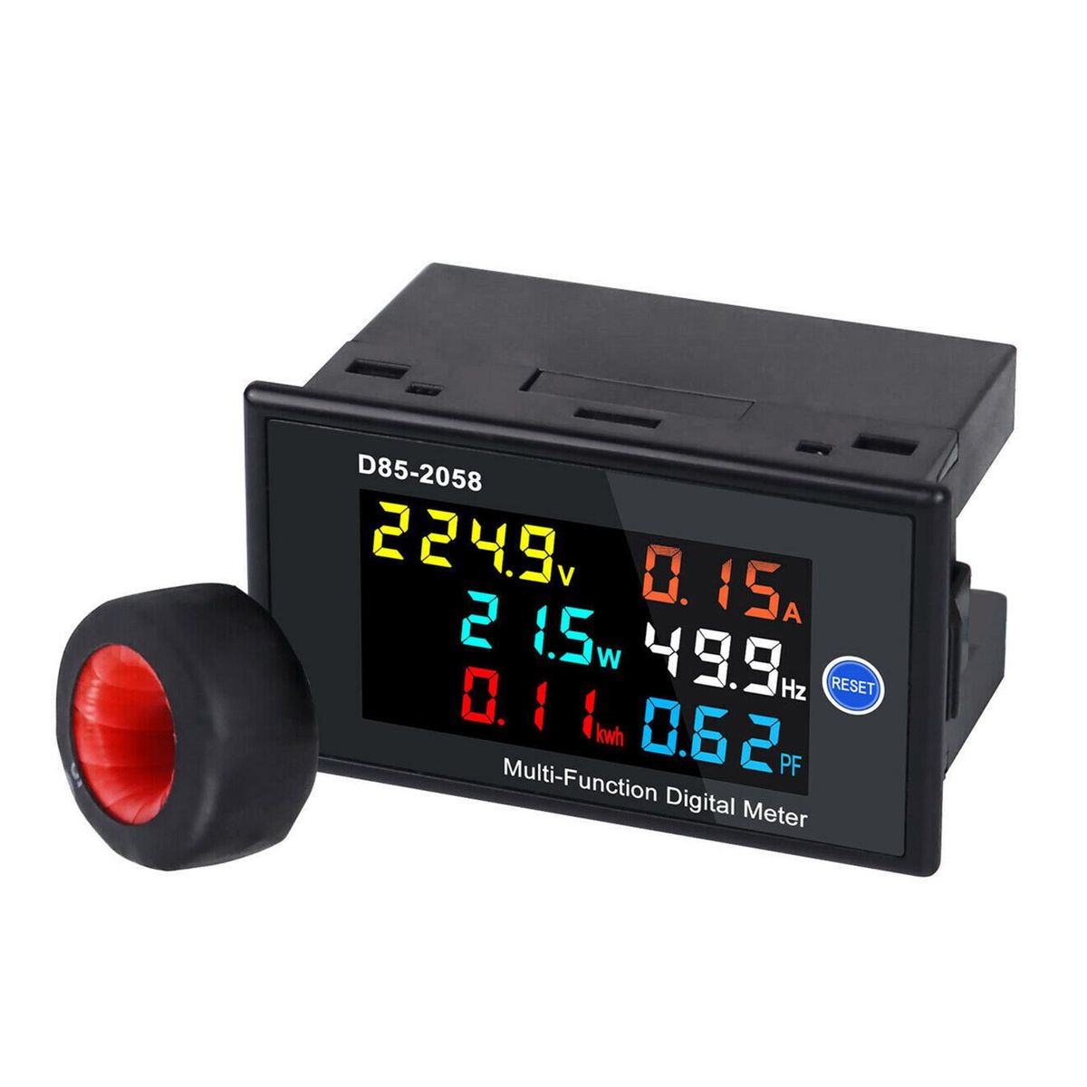 Multi-Function Single Phase Digital Meter LCD Display AC Voltage AC Current Power Frequency Electric Energy Power Factor Measurement Meter Monitor
