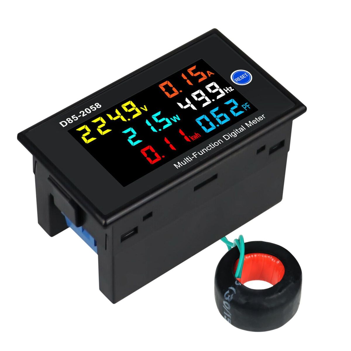 Multi-Function Single Phase Digital Meter LCD Display AC Voltage AC Current Power Frequency Electric Energy Power Factor Measurement Meter Monitor