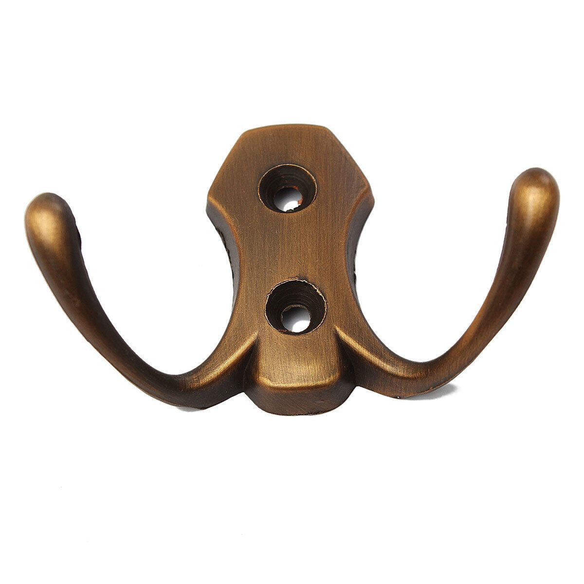 1.5KG Retro Zinc Alloy Double Prong Hooks Door Wall Towel Cloth Hanger Bathroom Coffee