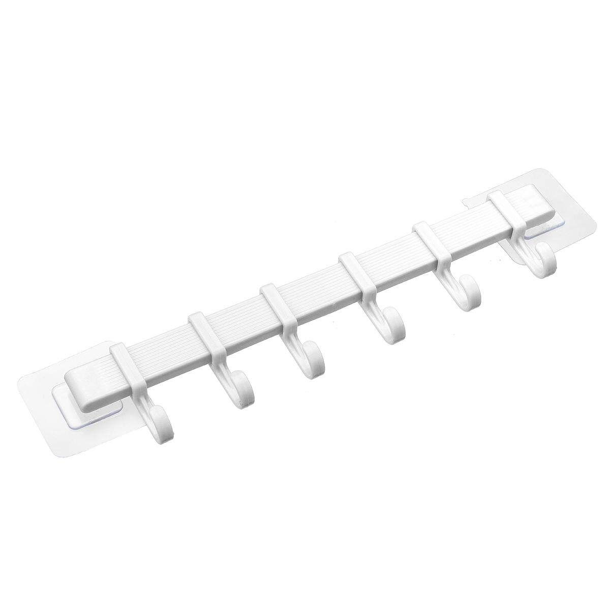 Bathroom Wall Door Behind The Kitchen Strong No Trace Stickers Nail-free Wall-mounted Waterproof Hook White