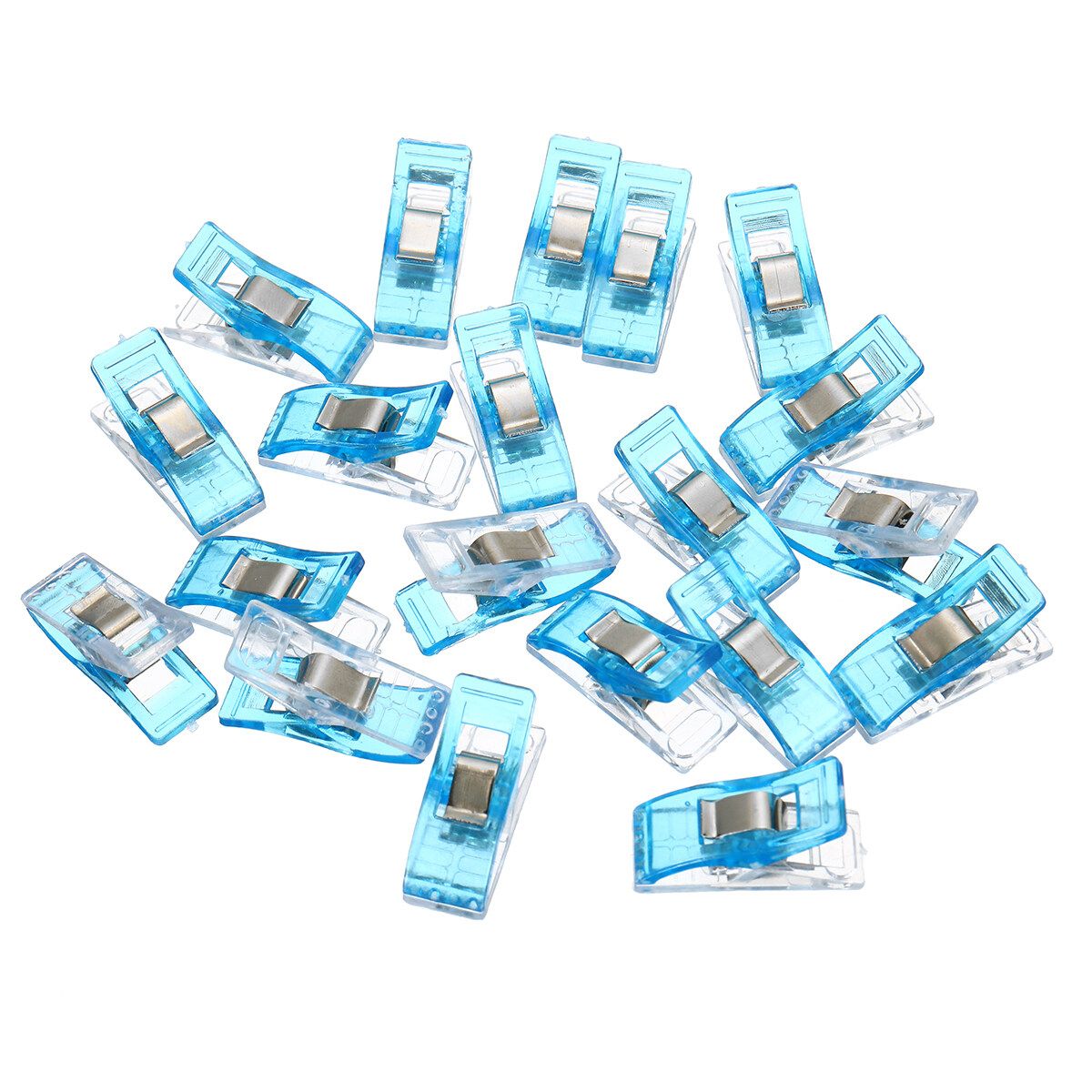 100PCS Sewing Craft Quilt Binding Sewing Clips Plastic Clips Clamps Pack Trendy Gift Blue