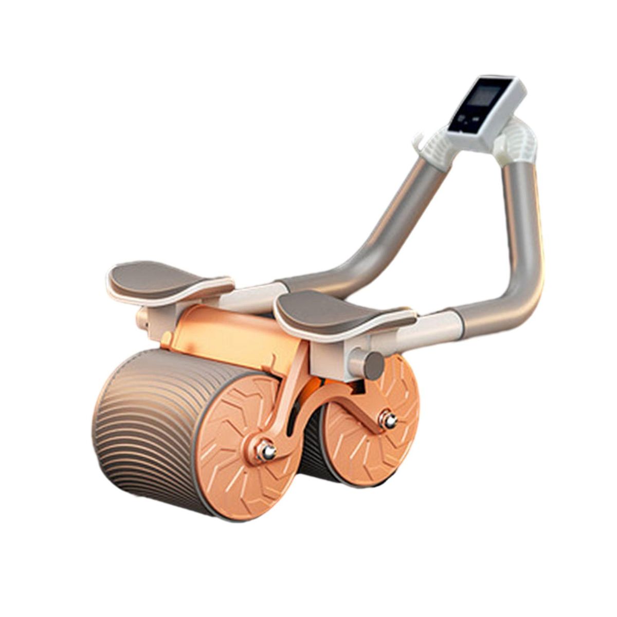 Toning Roller Rebound Abdominal Wheel with Elbow Support for Fitness Orange