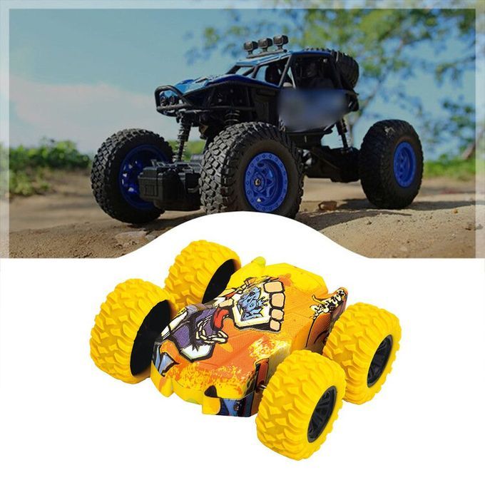 Inertia Four-Wheel-Drive Model  Ar Off-Road Vehi Le Double-sided Tru K Toy  Ar-yellow