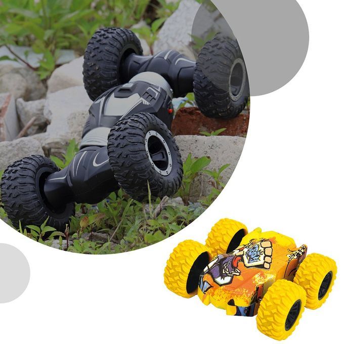Inertia Four-Wheel-Drive Model  Ar Off-Road Vehi Le Double-sided Tru K Toy  Ar-yellow