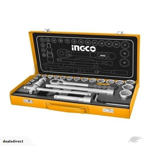 Socket Set 1/2″ Chrome-vanadium 10-32mm 24pcs