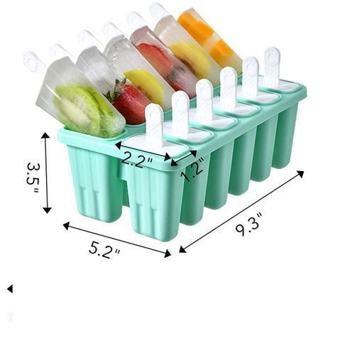 12 Cells Silicone Popsicle Mold.