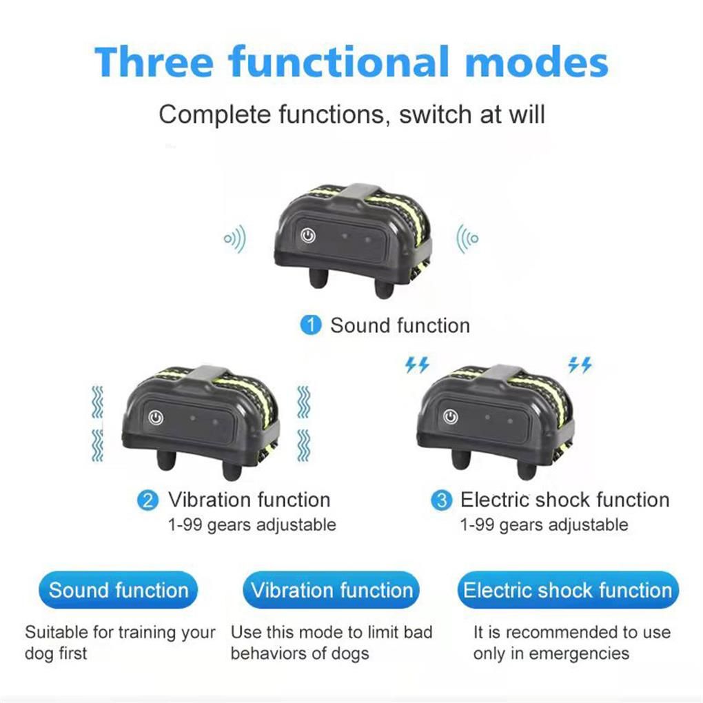 Smart Dog Shock Collar Anti-Barking Trainer Waterproof Safe Reminder Phone APP Controlled Outdoor Indoor Training Necklace