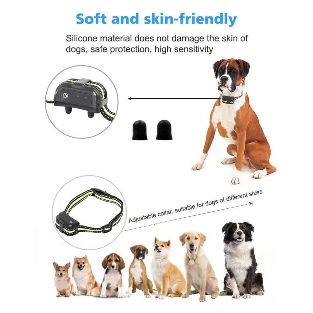 Smart Dog Shock Collar Anti-Barking Trainer Waterproof Safe Reminder Phone APP Controlled Outdoor Indoor Training Necklace