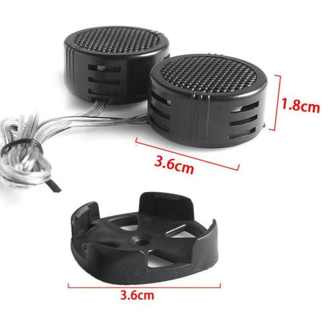 2pcs 500w Car Power Built-in Crossovers Auto Loud Speakers Dome Tweeter Black