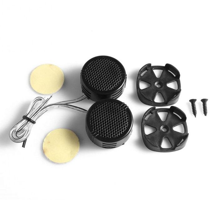 2pcs 500w Car Power Built-in Crossovers Auto Loud Speakers Dome Tweeter Black