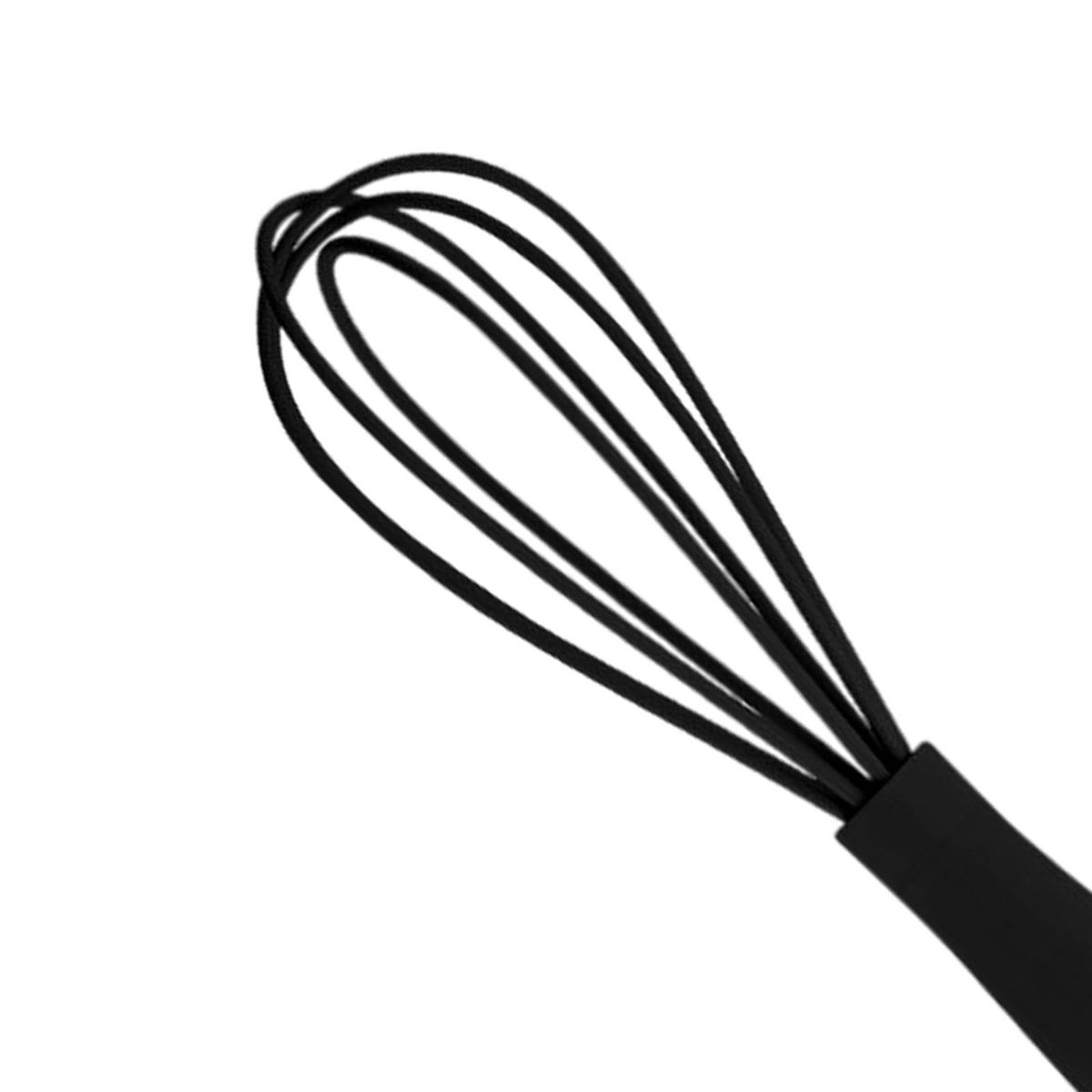 Silicone Whisk Utensil Kitchen Cookware Mixer Egg Beater For Black