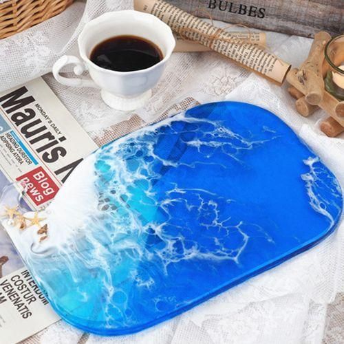 Resin Tray Mold Coaster Mould DIY Ocean Wave