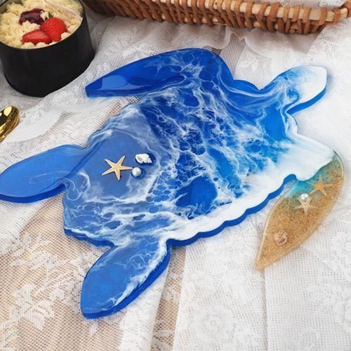 Resin Tray Mold Coaster Mould DIY Ocean Wave