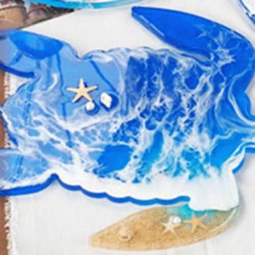 Resin Tray Mold Coaster Mould DIY Ocean Wave