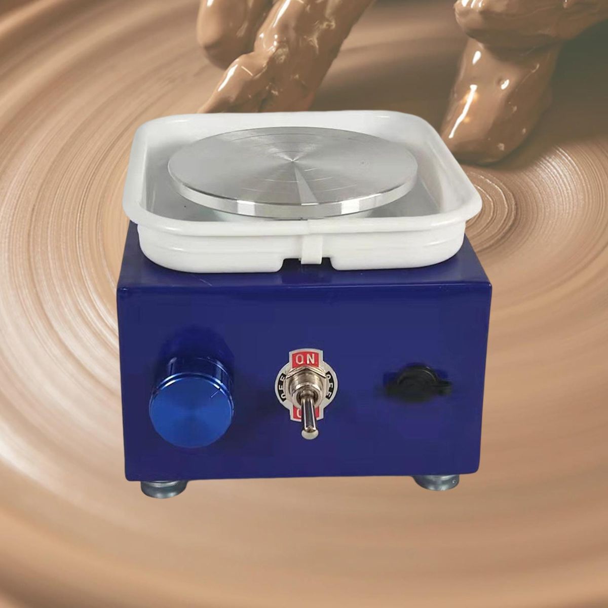 Electric Pottery Wheel Sculpting Turntable Crafts Blue