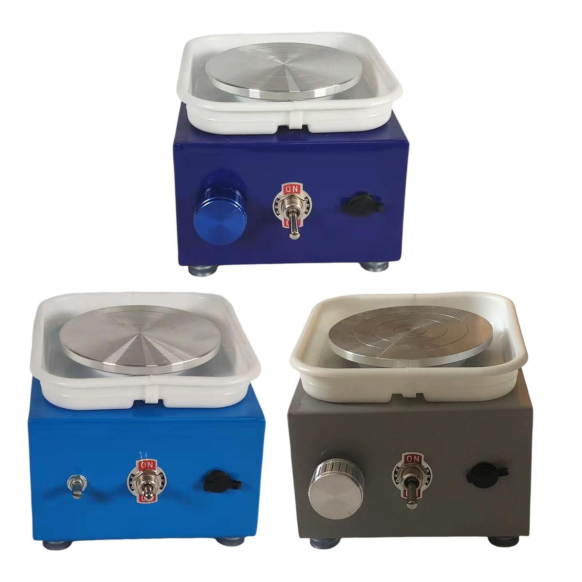 Electric Pottery Wheel Sculpting Turntable Crafts Blue