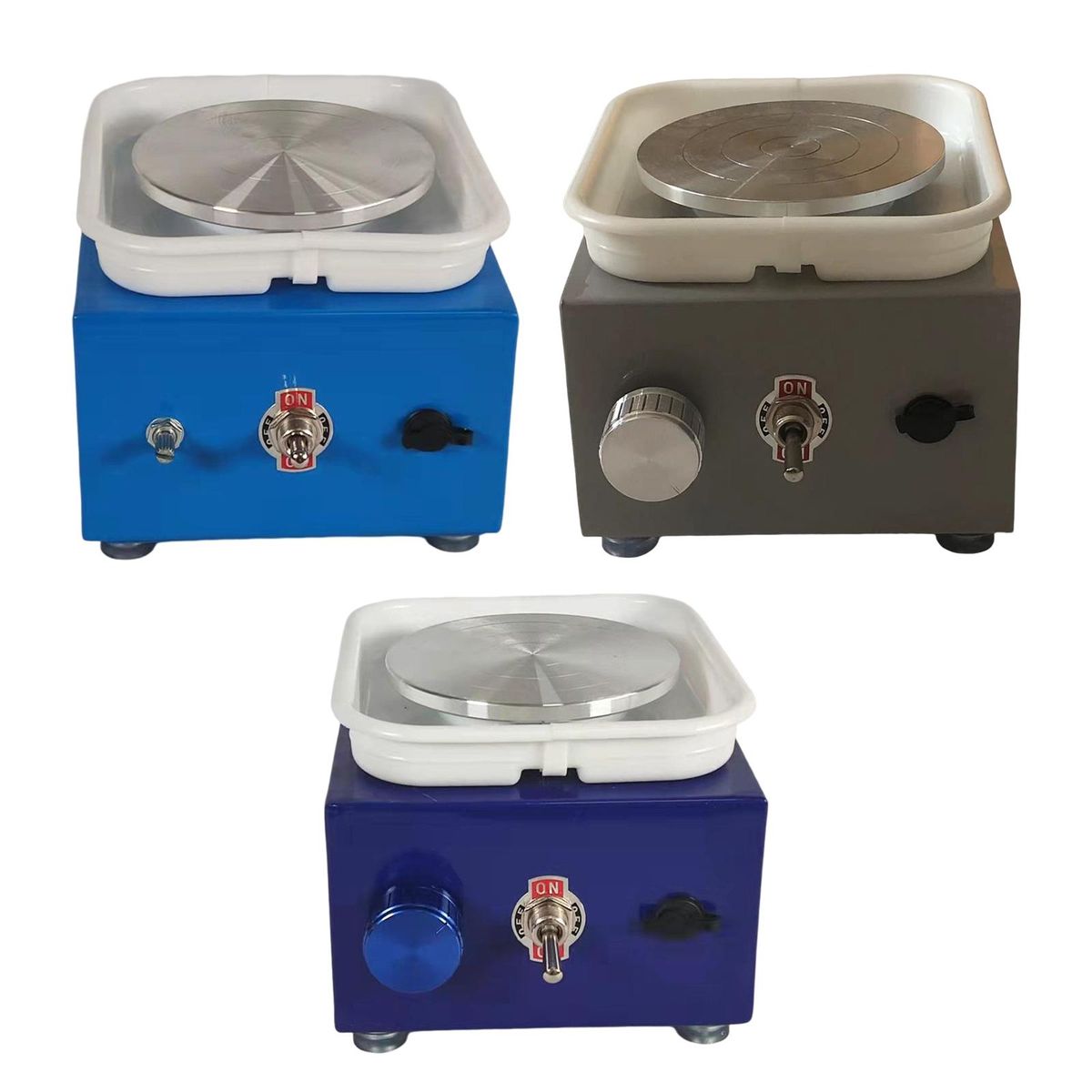 Electric Pottery Wheel Sculpting Turntable Crafts Blue