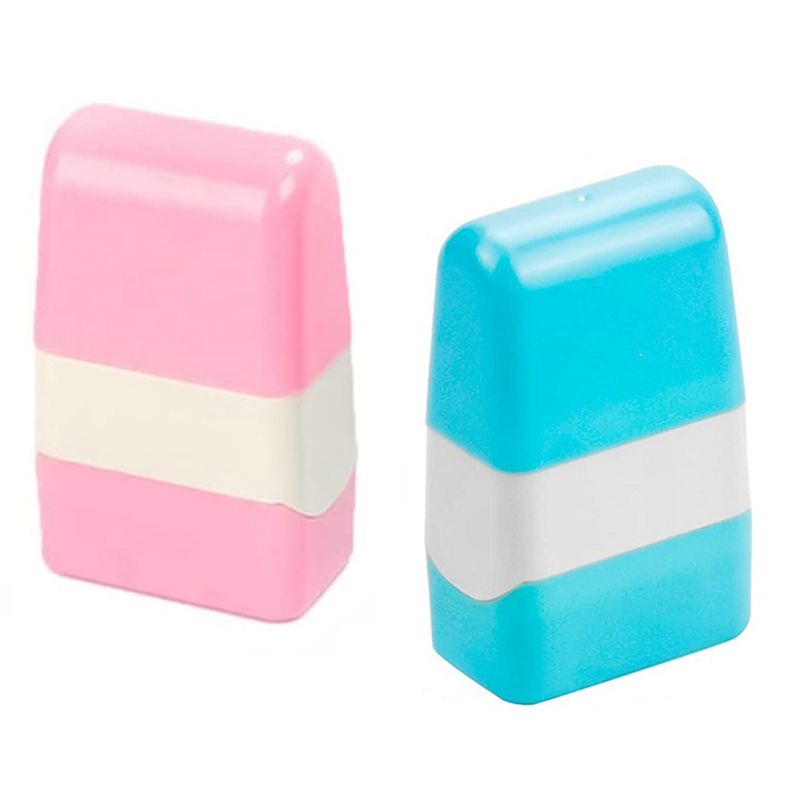 2 Pcs Manual Roller Stamp ID Protection Confidential Guard