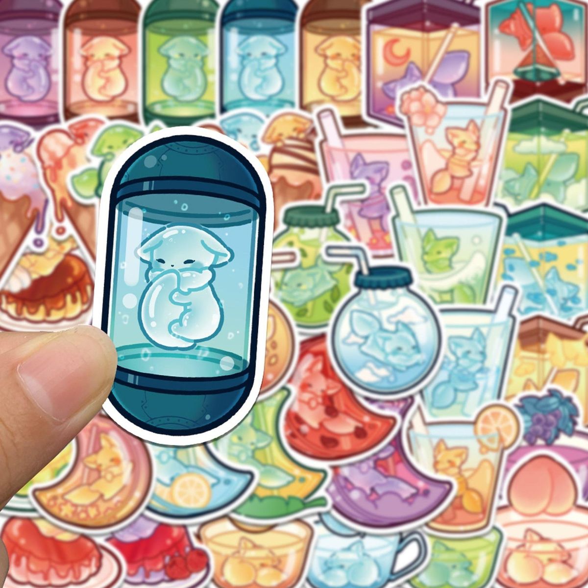 40Pcs Anime Stickers Scrapbook Laptop Phone Car Cartoon Stickers Multicolor