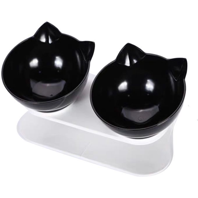 20°Adjustable Double Cat Feeder Bowl Double Cat Dog Bowl
