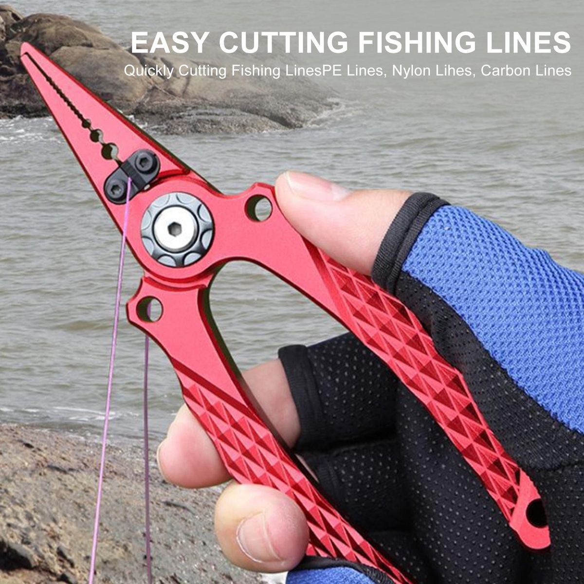 1 Set Fishing Fishing Wire Control Fish Cutter Red