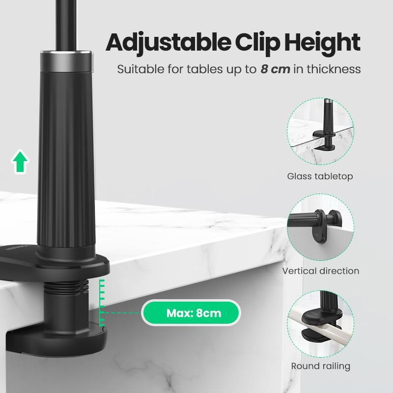 Gooseneck Clip Phone Holder for Bed Desk Cell Phone Mount
