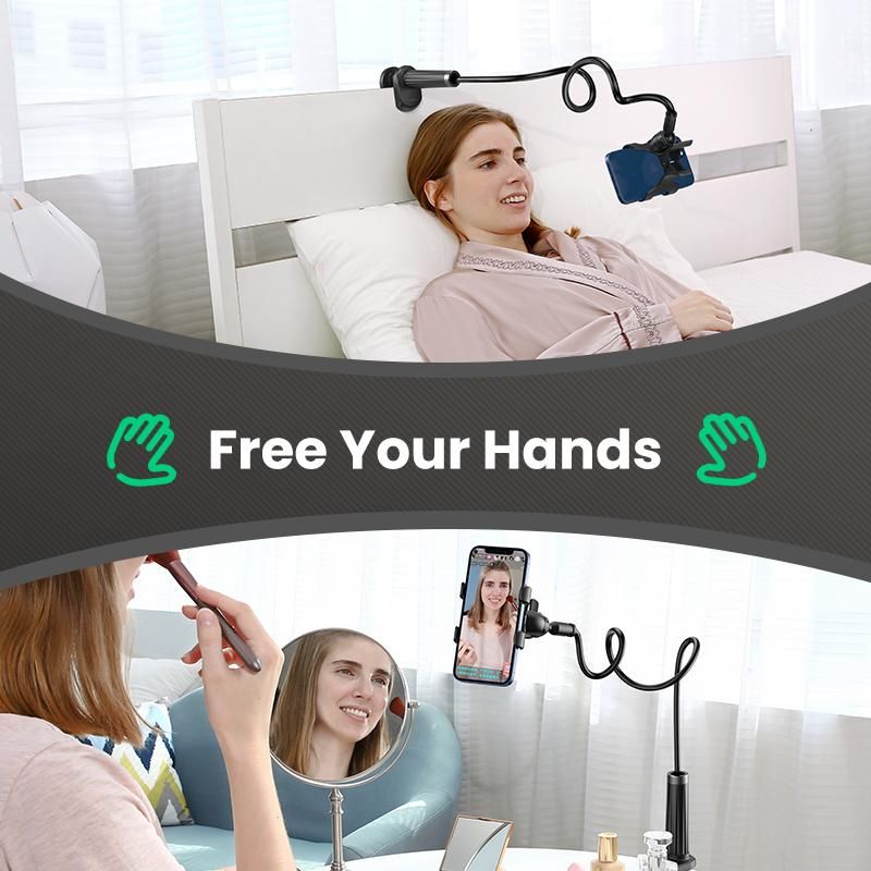 Gooseneck Clip Phone Holder for Bed Desk Cell Phone Mount