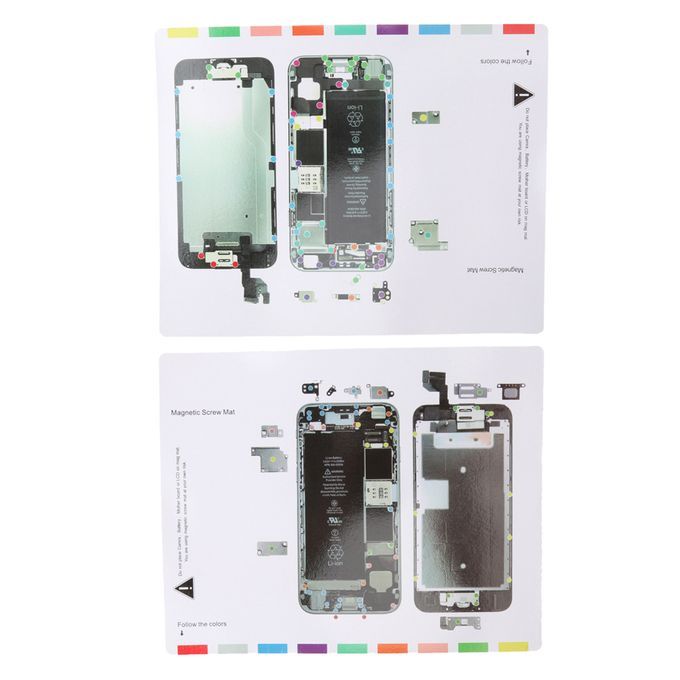 2Pcs Professional Magnetic Screw Chart Mat Fix Guide Tools For IPhone