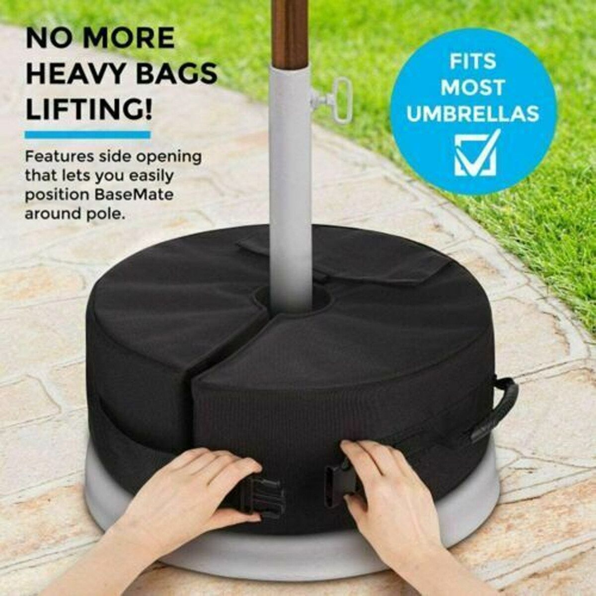 Round Sunshade Base Weight Sand Bag With Opening Sand Up To 100 Lbs