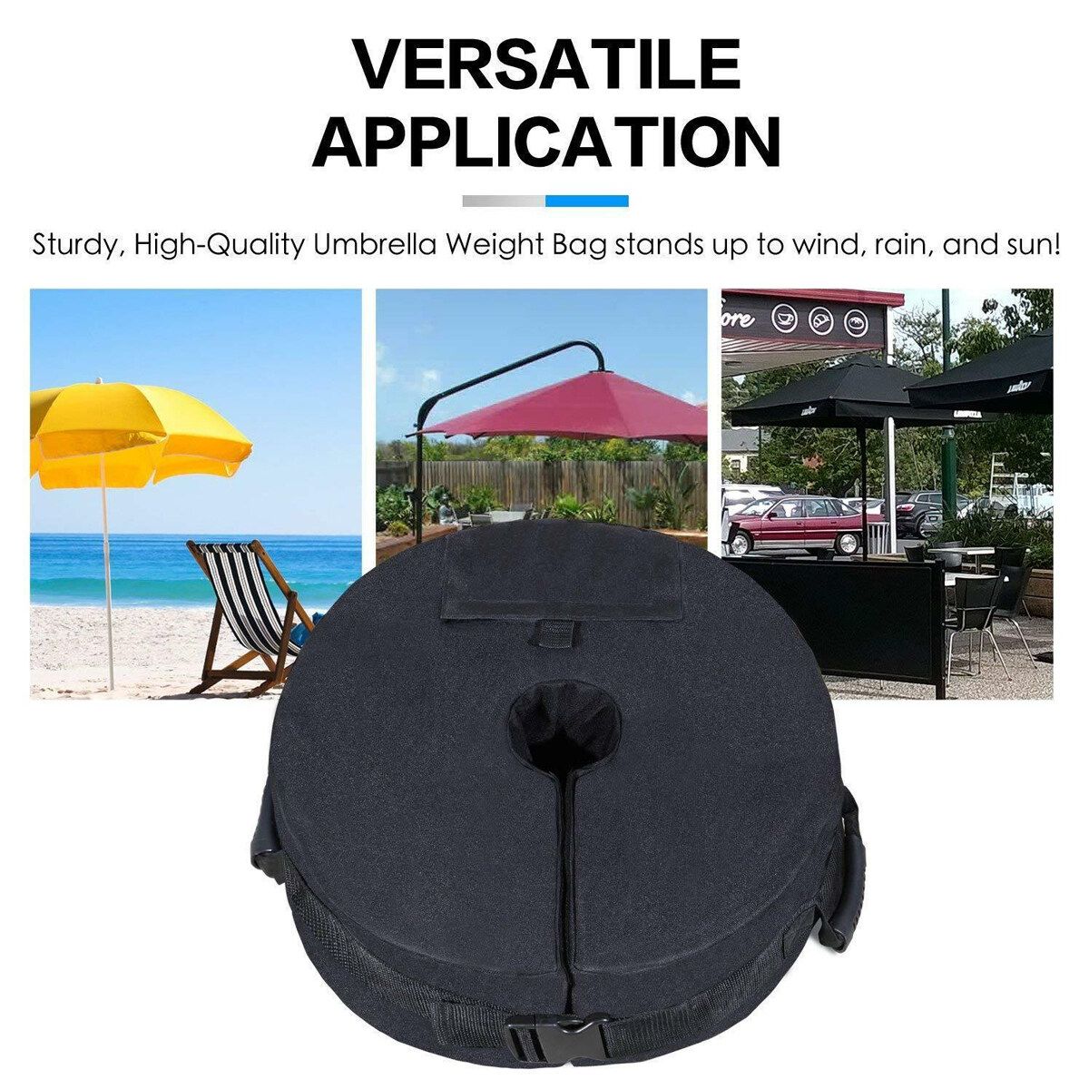 Round Sunshade Base Weight Sand Bag With Opening Sand Up To 100 Lbs