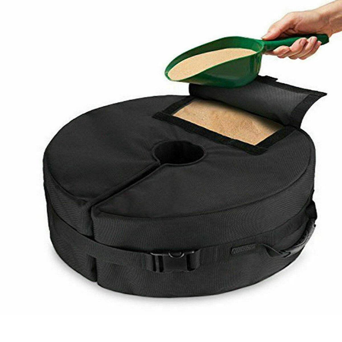 Round Sunshade Base Weight Sand Bag With Opening Sand Up To 100 Lbs