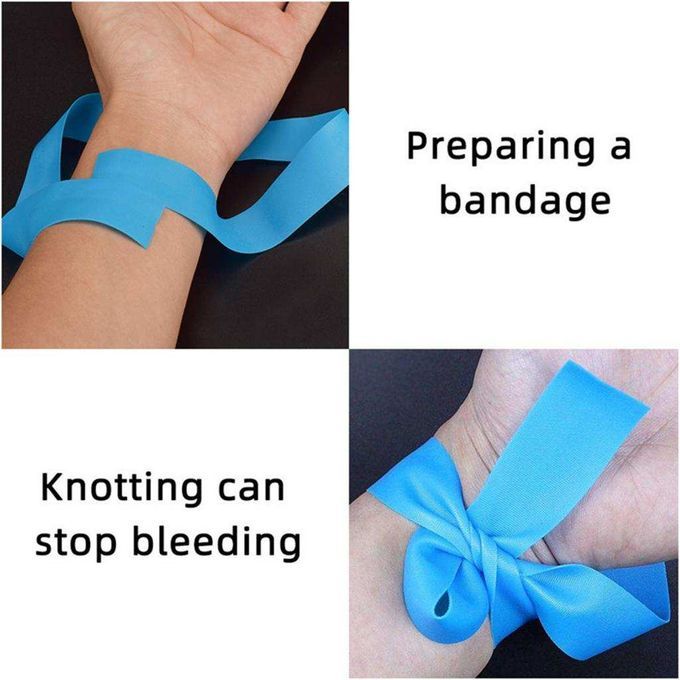 Pack Of 10 1'' Paramedic Emergency Rubber Tourniquet Kit For Outdoor